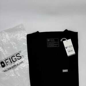 BRAND  NEW WITH TAGS FIGS Women's Catarina Black One Pocket Scrub Top